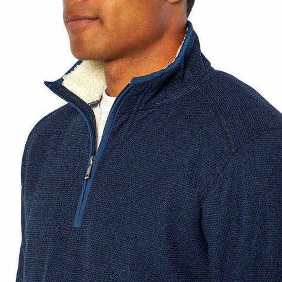 New Orvis Men’s Fleece Lined Quarter Zip Sweatshirt Pullover Top - Picture 2 of 8